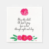 Serviette En Papier Baby Girl Christening (Devant)