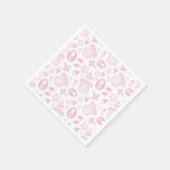 Serviette En Papier Baby Girl Douche rose (Coin)