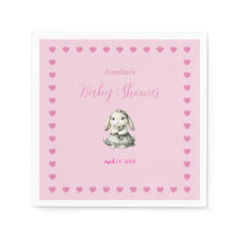 Baby Girl Shower Paper Napkin