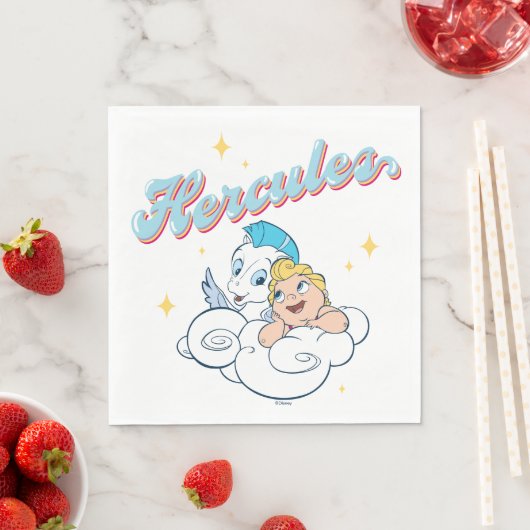 Serviette En Papier Baby Hercules and Pegasus on a Cloud Napkins (En situation)