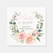 Serviette En Papier Baby In Bloom Baby shower serviettes et décoration (Devant)