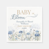 Serviette En Papier Baby in Bloom Blue Meadow Wildflower Botanical (Devant)