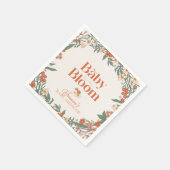 Serviette En Papier Baby in Bloom Boho Fleur sauvage Baby shower fille (Coin)