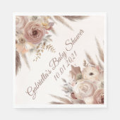 Serviette En Papier Baby in Bloom boho pampas herbe baby shower fille (Devant)