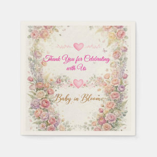 Serviette En Papier Baby in Bloom Fête de Naissance Florale 