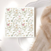Serviette En Papier Baby in Bloom Fleur sauvage Baby shower fille