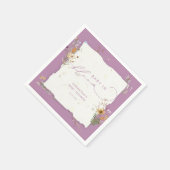 Serviette En Papier Baby in Bloom Fleur sauvage Baby shower moderne (Coin)