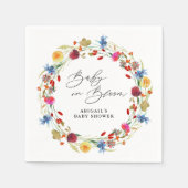 Serviette En Papier Baby in Bloom Fleur sauvage Baby shower personnali (Devant)