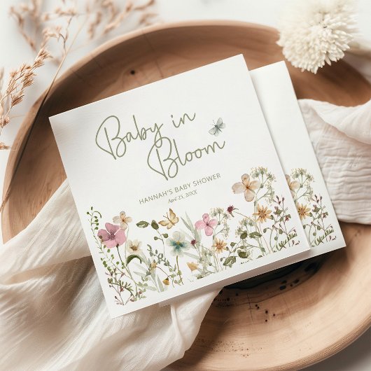 Serviette En Papier Baby in Bloom Girl Baby shower
