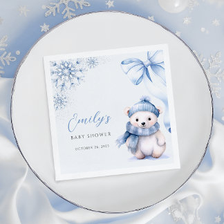 Serviette En Papier Baby It’s Cold Outside Polar Bear Napkins