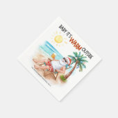 Serviette En Papier Baby It’s Warm Outside Tropical Christmas Santa (Coin)
