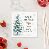 Serviette En Papier Baby It's Cold Outside Baby Shower (En situation)
