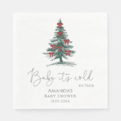 Serviette En Papier Baby It's Cold Outside Baby Shower (Devant)