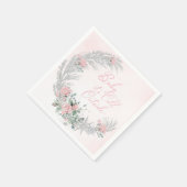 Serviette En Papier Baby its cold outside Pink Winter (Coin)