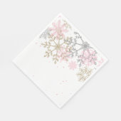 Serviette En Papier Baby It's Cold Outside Snowflake Baby shower Napki (Coin)
