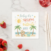 Serviette En Papier Baby It's Warm Outside Beach Baby Shower (En situation)
