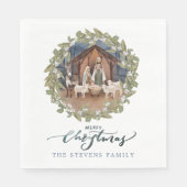 Serviette En Papier Baby Jesus in the Manger Nativity (Devant)