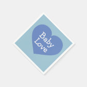 Serviette En Papier Baby Love Baby Blue Heart (Coin)