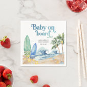 Serviette En Papier Baby on Board Baby shower de plage (En situation)