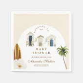 Serviette En Papier Baby on Board Baby shower de plage (Devant)