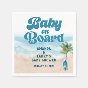 Serviette En Papier Baby on Board Beach Boy Baby shower