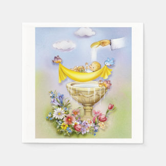 Serviette En Papier Baby or infant baptism ceremony napkins