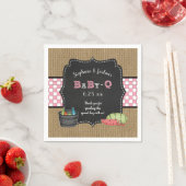 Serviette En Papier Baby Q fille décor baby shower barbecue babyq (En situation)