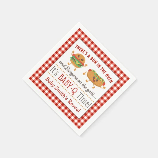 Serviette En Papier BABY-Q thème genre révéler serviettes (Coin)