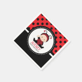 Serviette En Papier Baby Red Ladybug premier Baby shower d'anniversair (Coin)