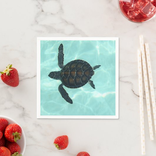 Serviette En Papier Baby sea Turtle (En situation)