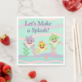 Serviette En Papier Baby Shark Party Napkins (En situation)