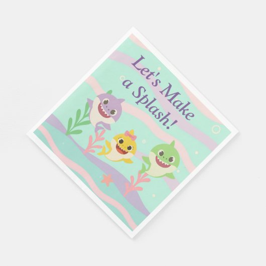 Serviette En Papier Baby Shark Party Napkins (Coin)