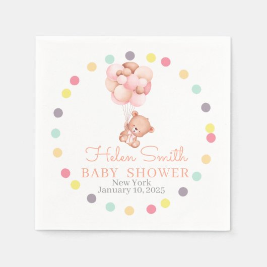 SERVIETTE EN PAPIER BABY SHOWER (Devant)