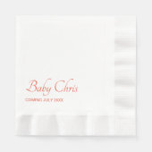Serviette En Papier Baby shower (Devant)