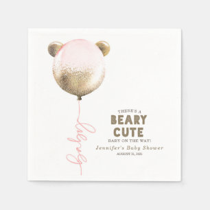 Serviette En Papier Baby shower à ballets à ours en peluche