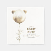 Serviette En Papier Baby shower à ballets à ours en peluche (Devant)