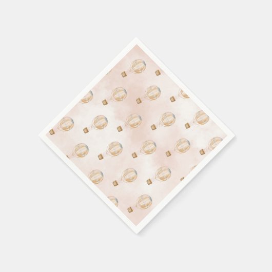 Serviette En Papier Baby shower à ballon à air chaud (Coin)