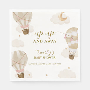 Serviette En Papier Baby shower à ballon à air chaud de Boho neutre