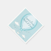 Serviette En Papier Baby shower à bulle à air chaud Blue Napkins (Coin)