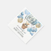 Serviette En Papier Baby shower à bulle à air chaud Teddy Bear (Coin)