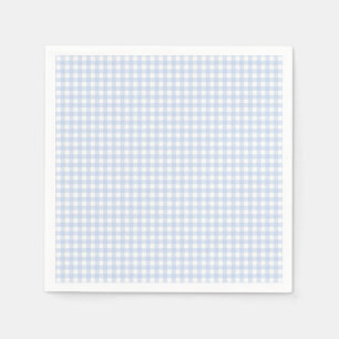Serviette En Papier Baby Shower à carreaux bleus