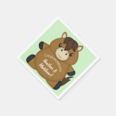 Serviette En Papier Baby shower à cheval (Coin)