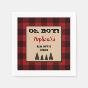 Serviette En Papier Baby shower à cocktails Lumberjack Napkins Plaid