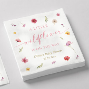 Serviette En Papier Baby-Shower A Little Wildflower
