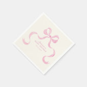 Serviette En Papier Baby shower à mâchoires douces rose (Coin)