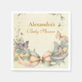 Serviette En Papier Baby shower à papillon lunaire (Devant)