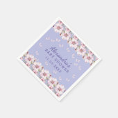 Serviette En Papier Baby shower à papillon rose Lilac (Coin)