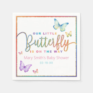 Serviette En Papier Baby shower à papillon Whimsical - Printemps