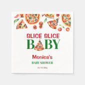 Serviette En Papier Baby shower à pizza italienne en tranches (Devant)