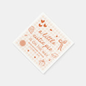 Serviette En Papier Baby shower À Tarte À La Petite Cutie Creusé À La (Coin)